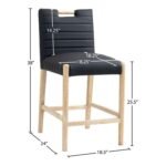 Aimee Vegan Leather Upholstered Counter Stool In Black - Image 10