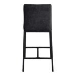 Reeves Chenille Fabric Upholstered Counter Stool In Black - Image 5