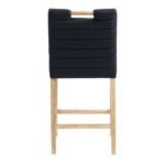 Aimee Vegan Leather Upholstered Counter Stool In Black - Image 6