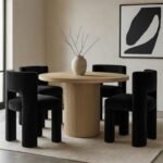 Zuno Velvet Upholstered Dining Chair In Black - Image 11