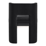 Zuno Velvet Upholstered Dining Chair In Black - Image 3