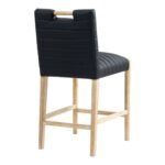 Aimee Vegan Leather Upholstered Counter Stool In Black - Image 5