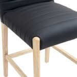 Aimee Vegan Leather Upholstered Counter Stool In Black - Image 8