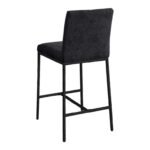 Reeves Chenille Fabric Upholstered Counter Stool In Black - Image 4