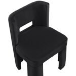 Zuno Velvet Upholstered Dining Chair In Black - Image 5