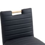 Aimee Vegan Leather Upholstered Counter Stool In Black - Image 7