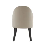 Hillman Wood Vegan Leather and Velvet Armchair In Sand - Image 4