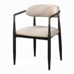 Jaramillo Arm Chair Set of 2 In Beige and Black - Image 2