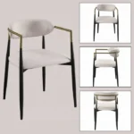 Jaramillo Arm Chair Set of 2 In Beige and Black - Image 5