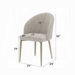Cora Side Chair Set of 2 In Champagne - Image 6