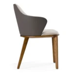 Megan Modern Beige & Grey Dining Chair - Image 3