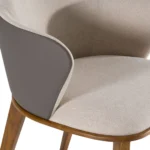 Megan Modern Beige & Grey Dining Chair - Image 6