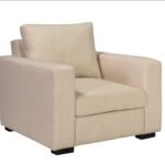 Modern Fabric Single Seater Armchair – Beige