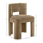 Zuno Velvet Upholstered Dining Chair In Beige - Image 10