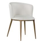 Skylar Vegan Leather Upholstered Dining Chair In White - Image 3