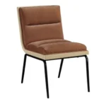 Viceroy Fabric Upholstered Dining Chair In Cognac - Image 3