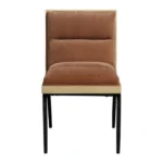Viceroy Fabric Upholstered Dining Chair In Cognac - Image 2