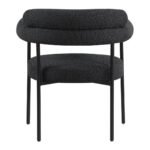 Blake Boucle Fabric Upholstered Dining Chair In Black - Image 5