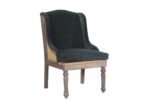 Linen Armchair in Charcoal - Image 2