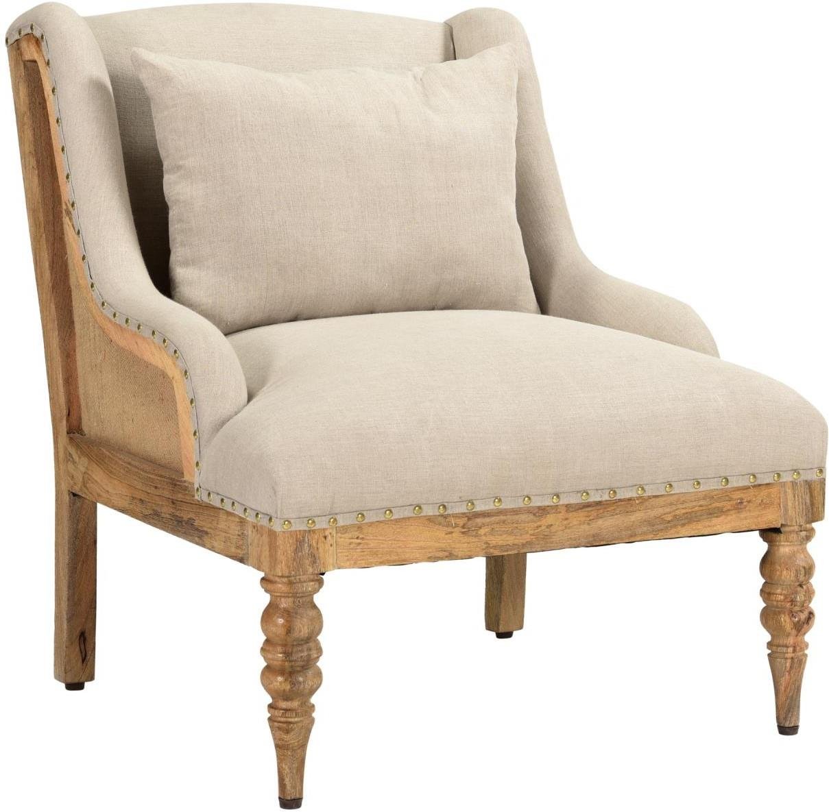 4 (1) Nkuku Elbu Linen Armchair in Stone - Image 1