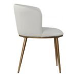 Skylar Vegan Leather Upholstered Dining Chair In White - Image 4