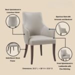 Connie Wood Vegan Leather and Velvet Armchair In Light Grey - Image 6