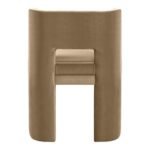 Zuno Velvet Upholstered Dining Chair In Beige - Image 5