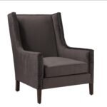 Wing High Back Fabric Accent Chair