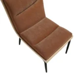 Viceroy Fabric Upholstered Dining Chair In Cognac - Image 7