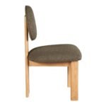 Napa Boucle Fabric Upholstered Dining Chair In Olive - Image 4