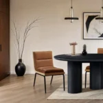 Viceroy Fabric Upholstered Dining Chair In Cognac - Image 11