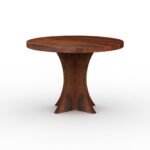 Round Solid Wood Pedestal Dining Table – Modern Elegance for Everyday Dining