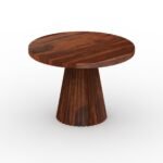 Solid Wood Round Pedestal Dining Table – Elegant & Timeless Design