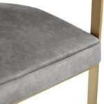 Marcello Velvet Upholstered Dining Chair In Grey - Image 6