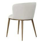 Skylar Vegan Leather Upholstered Dining Chair In White - Image 5