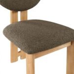 Napa Boucle Fabric Upholstered Dining Chair In Olive - Image 7
