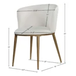 Skylar Vegan Leather Upholstered Dining Chair In White - Image 9