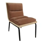 Viceroy Fabric Upholstered Dining Chair In Cognac - Image 4