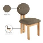 Napa Boucle Fabric Upholstered Dining Chair In Olive - Image 8