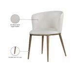 Skylar Vegan Leather Upholstered Dining Chair In White - Image 8