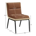 Viceroy Fabric Upholstered Dining Chair In Cognac - Image 10