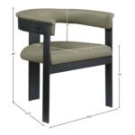 Romeo Vegan Leather Upholstered Dining Chair In Olive - Image 9