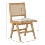 Abby Vegan Leather Upholstered Dining Arm Chair In Cream - Image 19