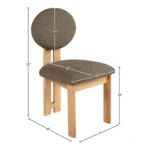 Napa Boucle Fabric Upholstered Dining Chair In Olive - Image 9