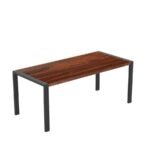 Rectangular Dining Table with Metal Frame Legs – Sleek Modern Design