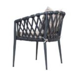 Woven Rope Outdoor Dining Chair - Image 3