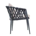 Woven Rope Outdoor Dining Chair - Image 2