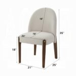 Gamarya Side Chair Set of 2 In White and Oak - Image 7