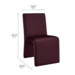 Emory Upholstered Performance Velvet Dining Side Chair In Mulberry - Image 7