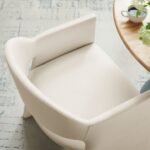 Talia Performance Velvet Dining Armchair In Alabaster - Image 9